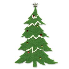 Christmas Tree #2 Sizzix Large Red Die #654987