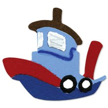 Tugboat tug boat baby toy Ellison Sizzix Sizzlit