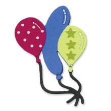 Ballon Bunch die cuts Sizzix Sizzlit birthday