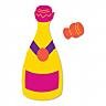 Champagne Bottle and Cork die cuts Sizzix Thin cuts