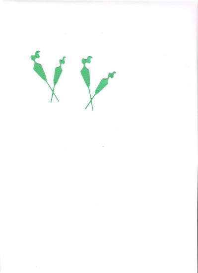 Tiki Torches die cuts from Ellision Sizzix Thin Cut Series #22929