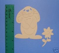 Bunny and flower die cuts easter rabbit Sizzix large red #655029
