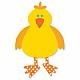 Bird Easter Chick die cuts Medium Yellow Sizzix #38-0258