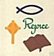 Religious Set die cuts cross bible rejoice ichthus
