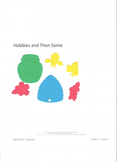 Bee Set die cuts Sizzix Sizzlits #38-9688