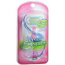 Gillette Venus Embrace 5 Blade. Shower Hook 2 Cartridges (Pink)