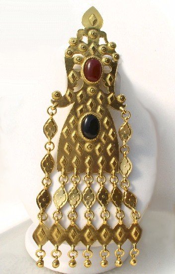 ACCESSOCRAFT N.Y. 9" DANGLING Vintage BROOCH