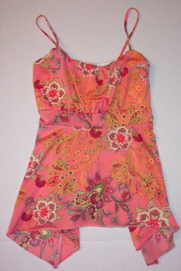NEW Cant Miss Boho Hippie Babydoll Tunic Tank Top Sz M