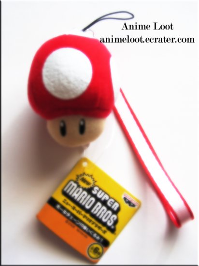 Super Mario Bros. Mushroom Plush Strap