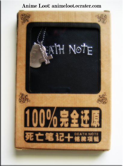 Death Note Notebook and Cross Necklace Set