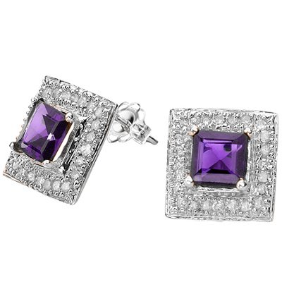 Amethyst Stud Earrings