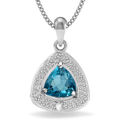 Spectacular Blue Topaz Pendant