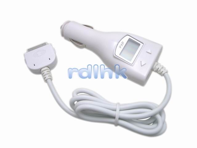 WHITE 200 CHANNELS FM TRANSMITTER FOR IPOD (RDL-ES-1212)