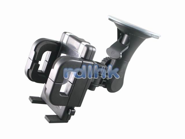 BLACK UNIVERSAL WINDSHIELD MOUNT WITH 360 DEGREE SWIVEL (RDL-WM-100B)