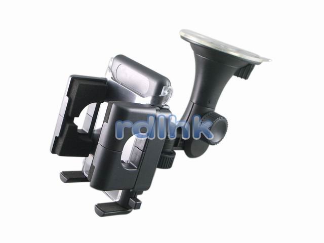 BLACK UNIVERSAL WINDSHIELD MOUNT WITH 180 DEGREE SWIVEL (RDL-WM-101B)