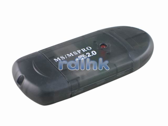 BLACK USB 2.0 CARD READER FOR MS/MS PRO