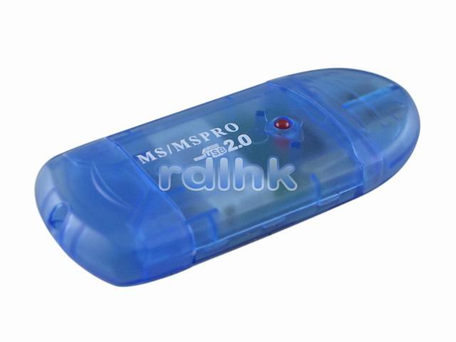 BLUE USB 2.0 CARD READER FOR MS/MS PRO