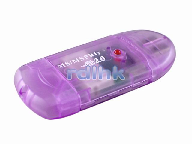 PURPLE USB 2.0 CARD READER FOR MS/MS PRO