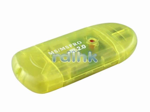 YELLOW USB 2.0 CARD READER FOR MS/MS PRO