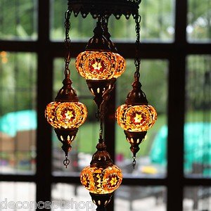 Mosaic 5 light Chandelier