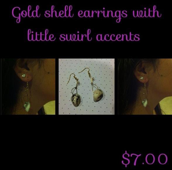 Kupe'e Shell Earrings With Swirls.