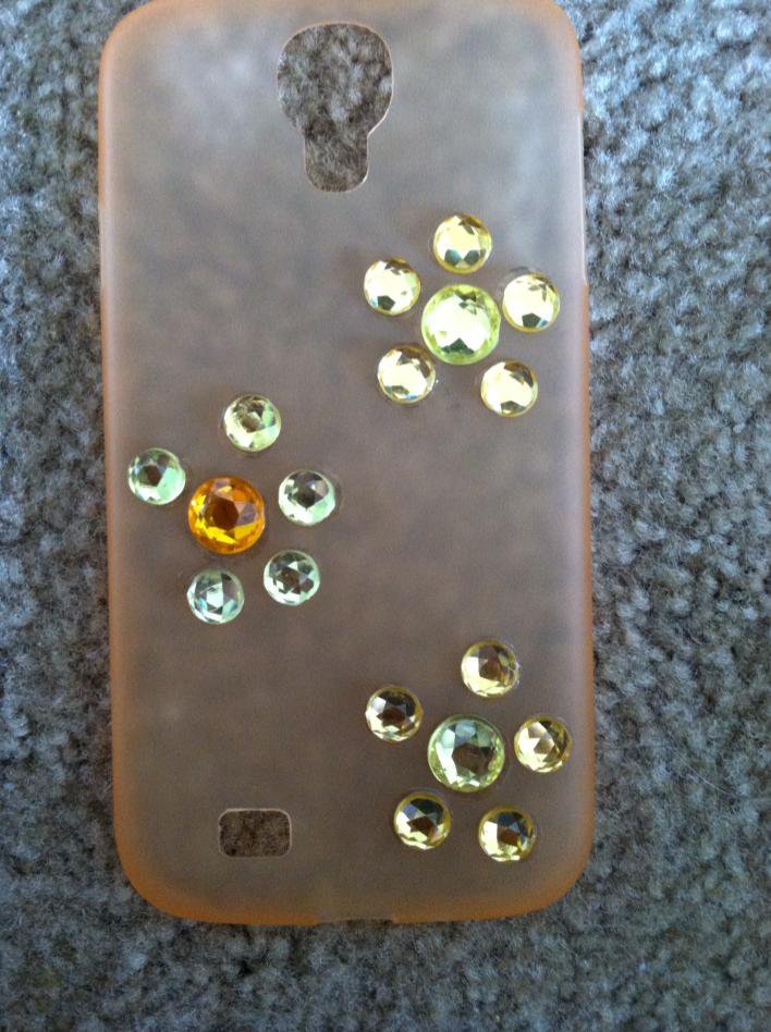 Orange Galaxy S3 Case.Orange & Yellow Gems