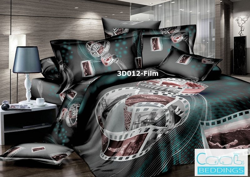 3D 100% cotton Flim Bedding Set (King Size )