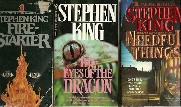 STEPHEN KING - Firestarter, Needful Things & Dragon PBs