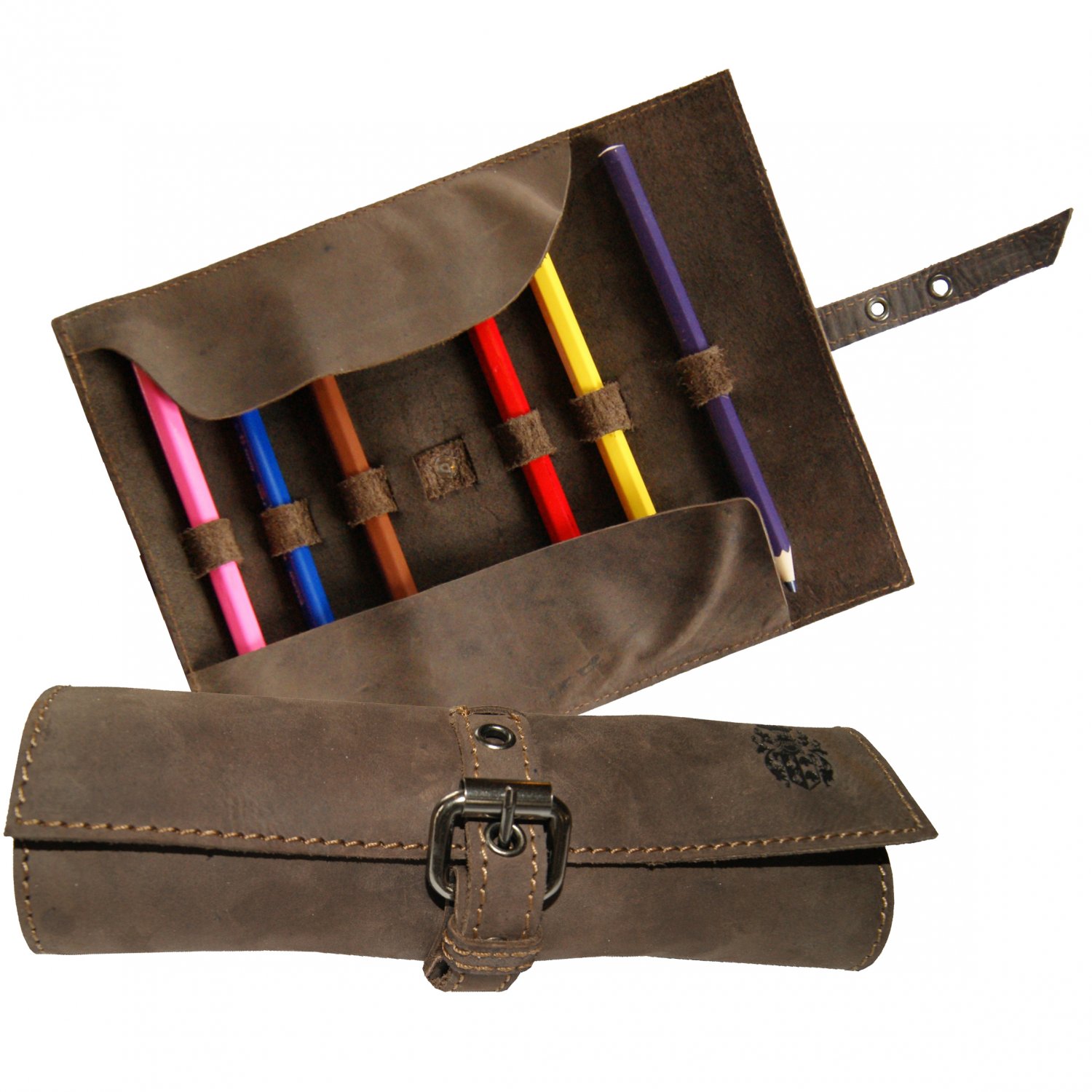 BARON OF MALTZAHN Pencil case HOMER leather brown