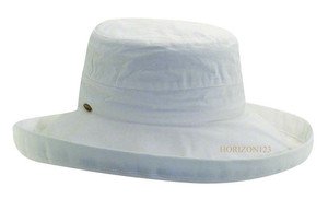 Women's Scala-UPF/SPF 50-UV Sun Block-Face Saver--Wide Brim Hat-White