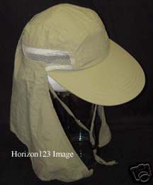 New!-Foreign Legion Style Vented Neck Flap Sun Cap-Hat