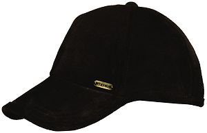 STETSON Cap-Soft-Supple Top Grade Suede Ballcap Black