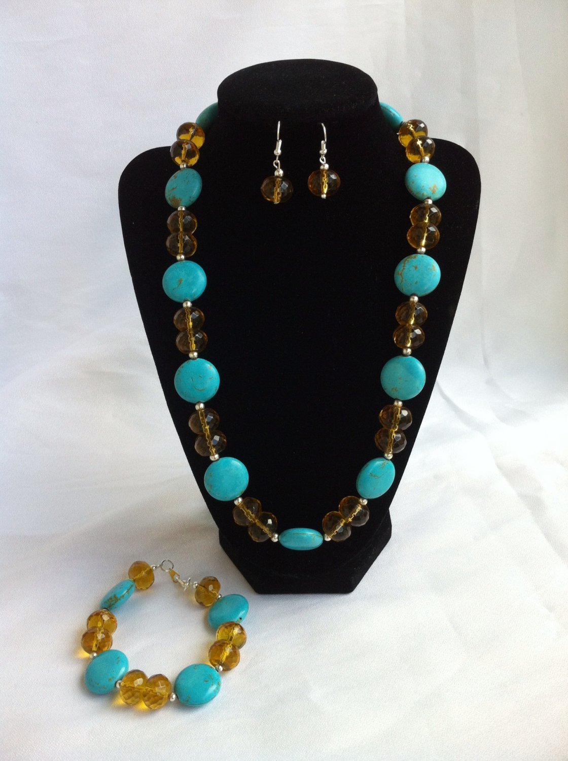 Chez gemstone necklace sets