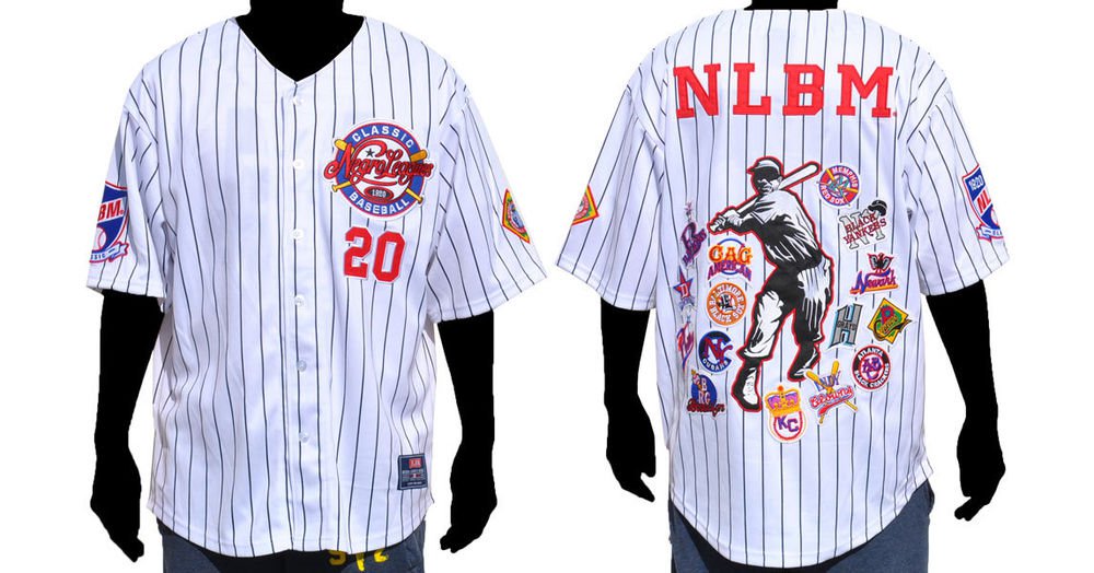 White Negro League Baseball Jersey Nlbm Commemorative Baseball Jersey M