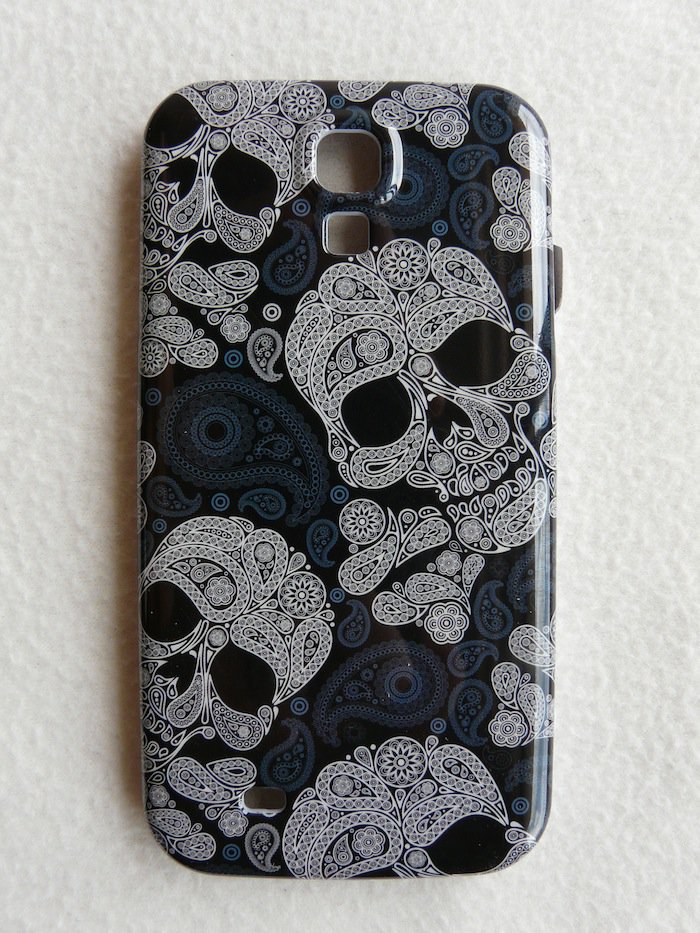 SAMSUNG GALAXY S4 HARD COVER CASE GLOSSY SKULLS