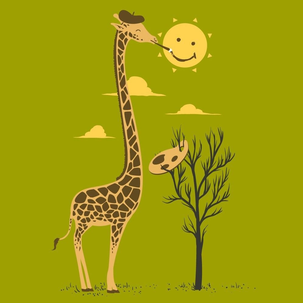 Жираф вниз головой