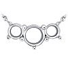 Platinum Three-Stone Pendant Setting