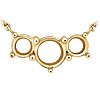 18k Gold Three-Stone Pendant Setting