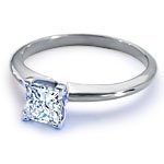 18k White Gold Princess-Cut Pre-Set Engagement ring