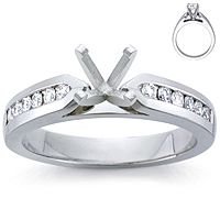 18k White Gold Setting with Channel-Set Diamonds (1/4 ct. tw.)