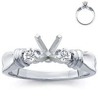 Platinum Setting with Diamond Accents (1/5 ct. tw.)