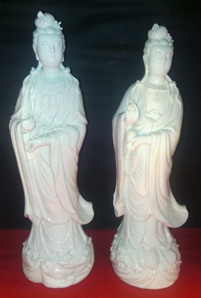 PAIR of ORIENTAL PORCELAIN STATUES**AS IS