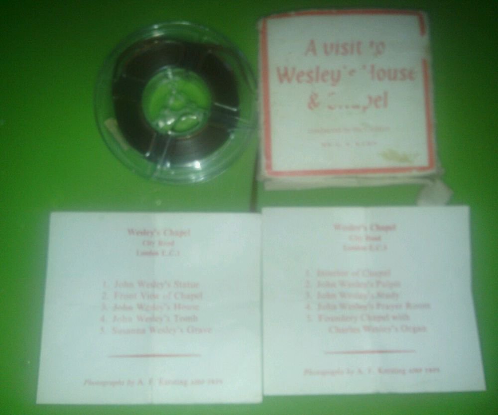 GC**VINTAGE??**A VISIT TO WESLEY'S HOUSE & CHAPEL **MINI TAPE REEL**LONDON**U.K