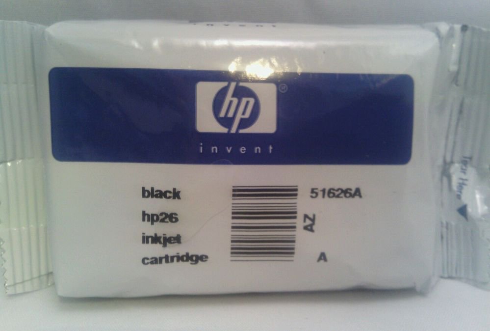 NWOB**HP 26 BLACK INK CARTRIDGE**OEM**EXPIRATION DATE UNKNOWN