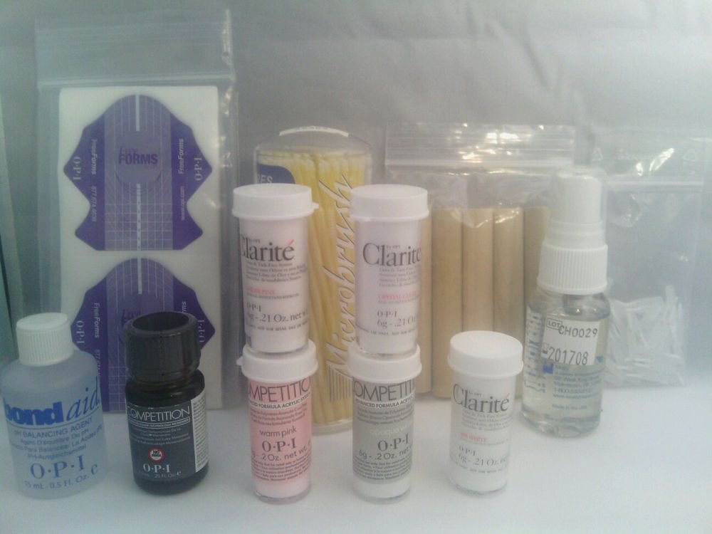 ACRYLIC NAIL NECESSITIES**12 PC BUNDLE**OPI**PIP**MICROBRUSH