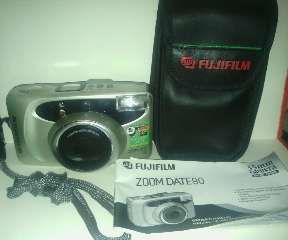 ZOOMDATE 90*FUJI 35MM FILM CAMERA*38 to 90 ZOOM DATE*UNTESTED*AS IS*5 PC BUNDLE