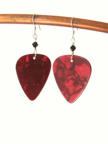 1 Pair Rocker Chic Guitar Pick Earrings-Pick your Color