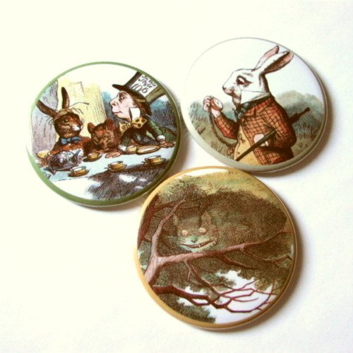 2.25" Alice in Wonderland Magnets or Mirrors Mad Hatter