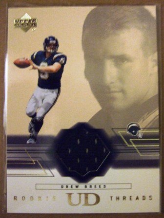 2001 Dree Brees Upper Deck Rookie Game Worn Jersey