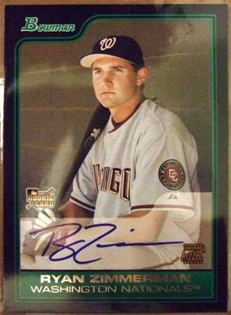 2006 - Ryan Zimmerman - Topps - Bowman - Baseball - Cerified - Autographed - Rookie Card